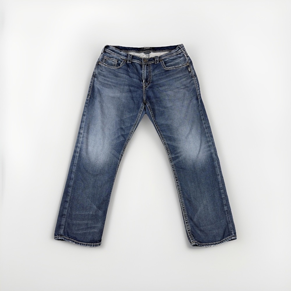 Silver Jeans Co Grayson Jeans Mens 34x30 Blue Easy Fit Straight Leg M33314SWK360
